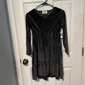 Old Navy Black Velour Dress